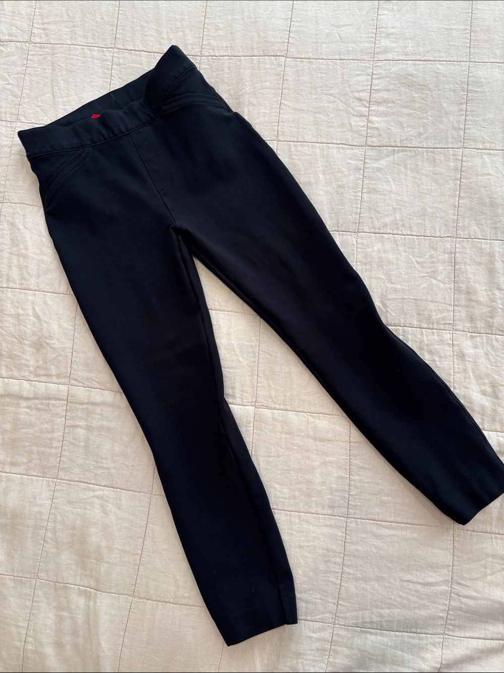 Black Womens Soanx Stretch Ponte Pants / Leggings